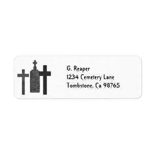 Tombstones return address labels
