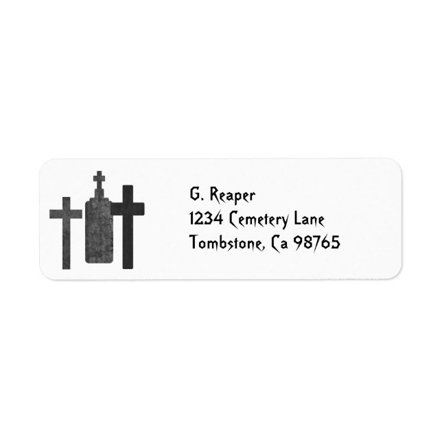 Tombstones return address labels (Front)