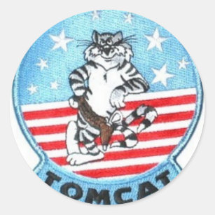 TOMCAT F-14 -- THE FINEST THAT EVER FLEW CLASSIC ROUND STICKER