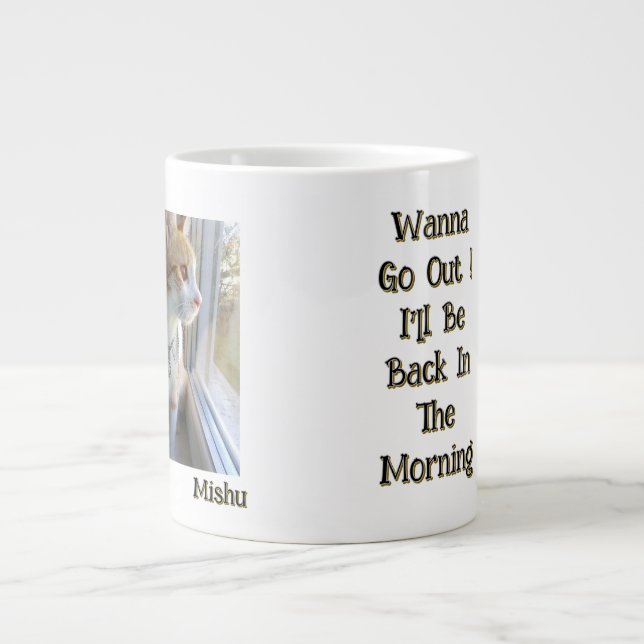 Tomcat, Photo And Name Customisable, Funny Text Large Coffee Mug (Front)