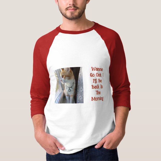 Tomcat, Photo And Text Customisable, Funny Text,  T-Shirt (Front)