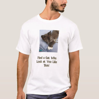 Tomcat Photo, Funny Text Front & Back, Customise, T-Shirt