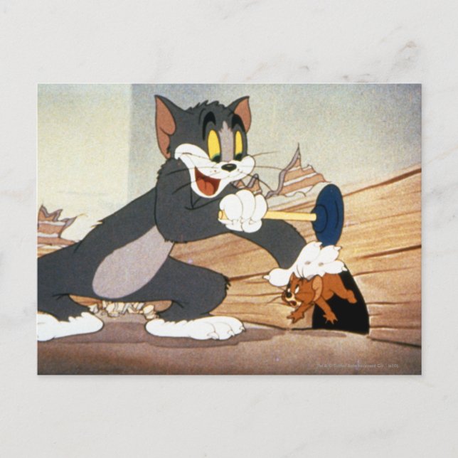 Tome And Jerry Plunger Postcard (Front)