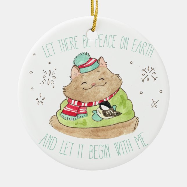 Tommy Let There Be Peace ornament (Front)