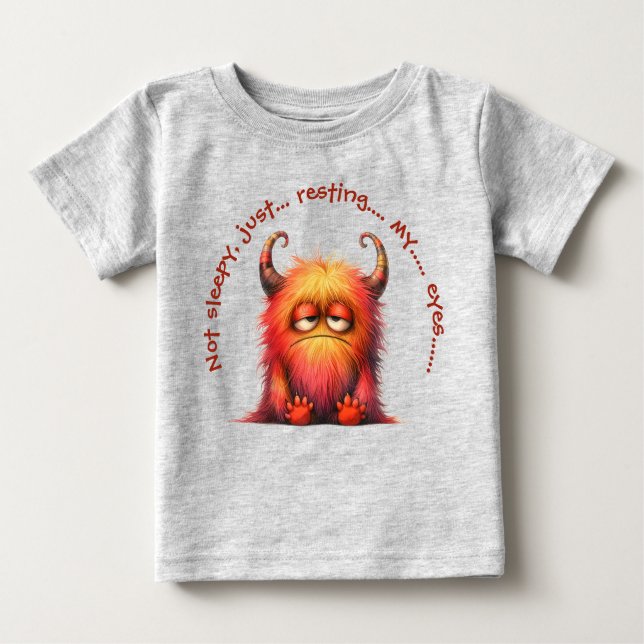 Tommy: The NO Nap Monster  Baby T-Shirt (Front)