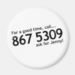 Tommy Tutone 867 5309 Magnet