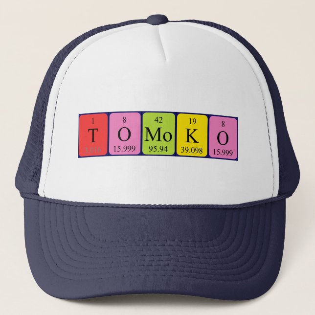 Tomoko periodic table name hat (Front)