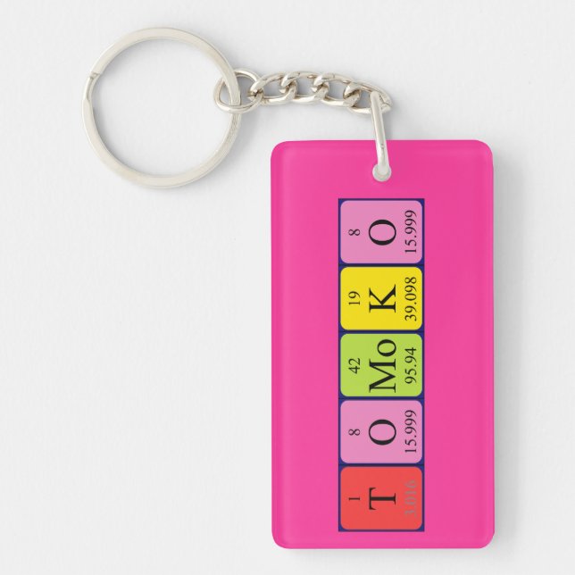 Tomoko periodic table name keyring (Front)