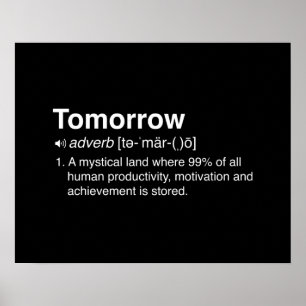 Tomorrow Definition Poster
