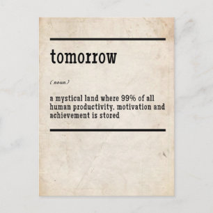 Tomorrow Inspirational Postcard