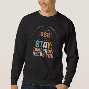 Tomorrow Needs You 988 Suicide Prevention Awarenes Sweatshirt