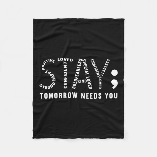 Tomorrow Needs You  Fleece Blanket (Front)