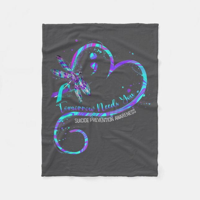 Tomorrow Needs You Suicide Prevention Awareness Dr Fleece Blanket (Front)