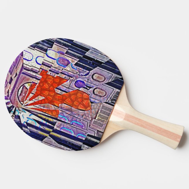 Tomorrow's Way Today Retro Future Art Ping Pong Paddle (Side)