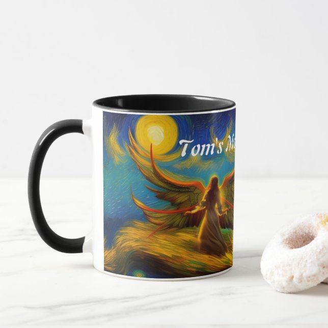 Tom's Morning Coffee Personalised Customisable Mug (With Donut)