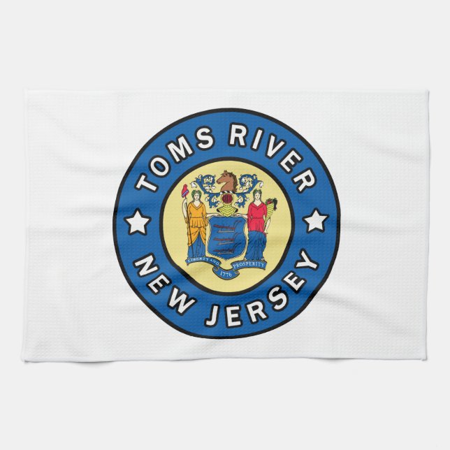 Toms River New Jersey Tea Towel (Horizontal)