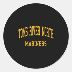 Toms River North High School Hs Toms River Nj Retr Classic Round Sticker