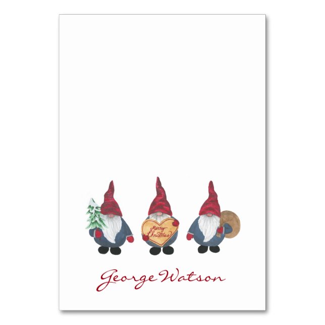 Tomten Folded Table Card (Front)