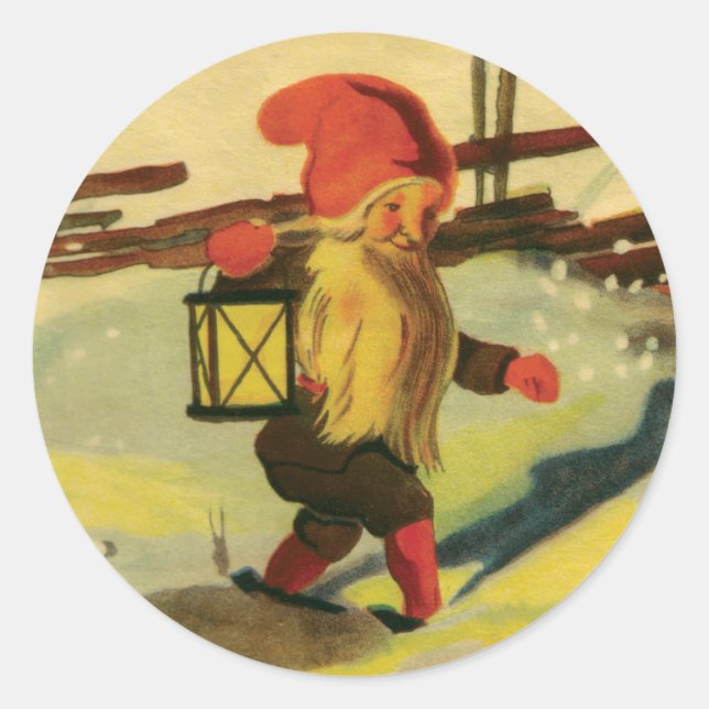 Tomten round stickers (Front)