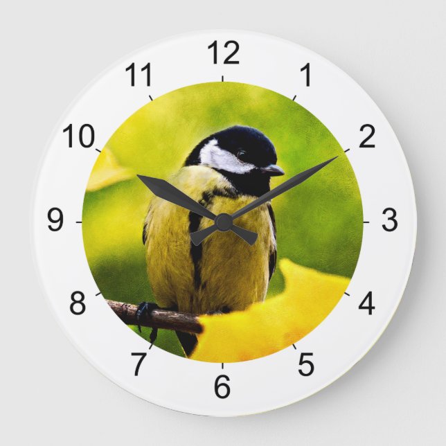Tomtit - Dressed To The Season Large Clock (Front)