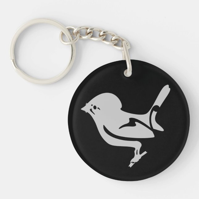 Tomtit MIROMIRO  New Zealand /Aotearoa  bird Key Ring (Front)