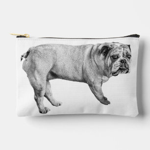 Tonal Bulldog Zip Pouch