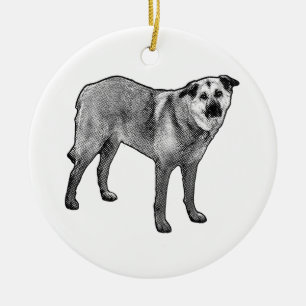 tonal dot grace, tibetan mix ceramic ornament