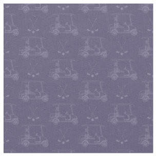 Tonal Golf Carts & Clubs on Dark Gray Indigo Fabric