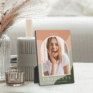 Tonal Stripes Graduation Keepsake Photo Plaque