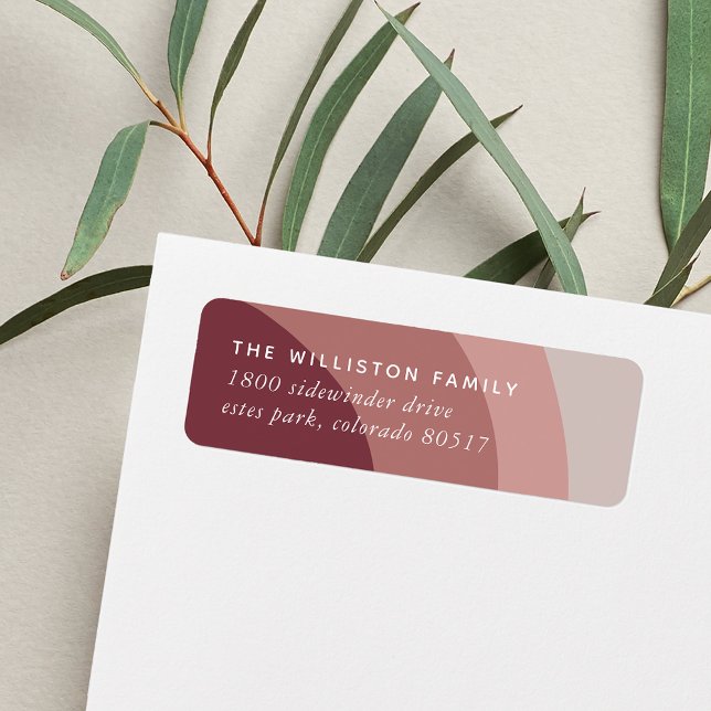 Tonal Stripes Modern Return Address Label (Creator Uploaded)