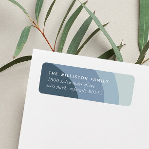 Tonal Stripes Modern Return Address Label