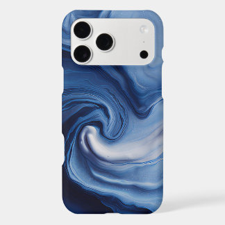 Tonal Swirl Cobalt Blue Marble Abstract