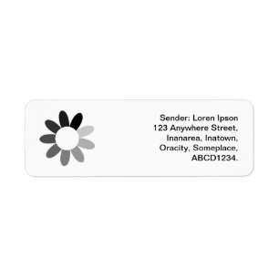 Tone Flower Return Address Label