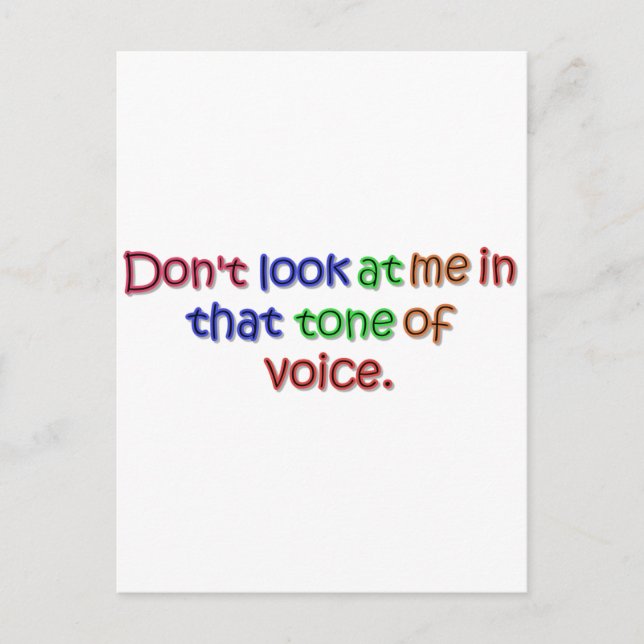 Tone of Voice Postcard (Front)