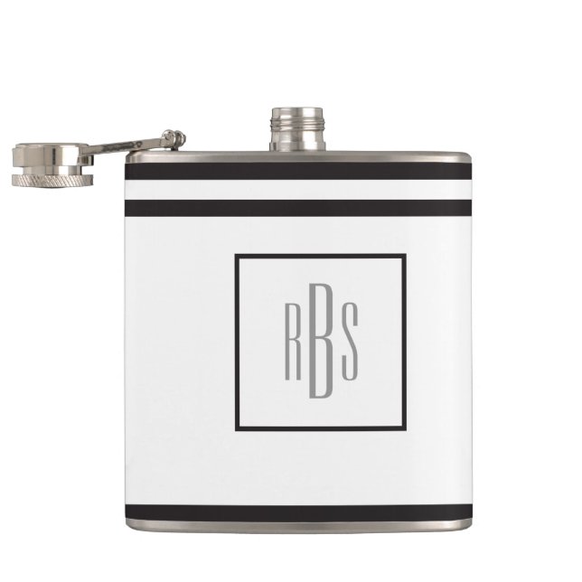 Tone on Tone Monogram Hip Flask (Opened)