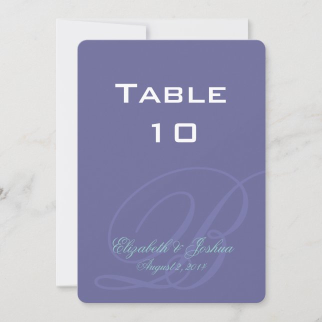 Tone on Tone Monogram Invitation (Front)