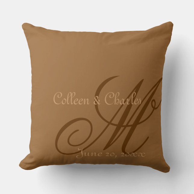 Tone on Tone Monograms Cushion (Front)