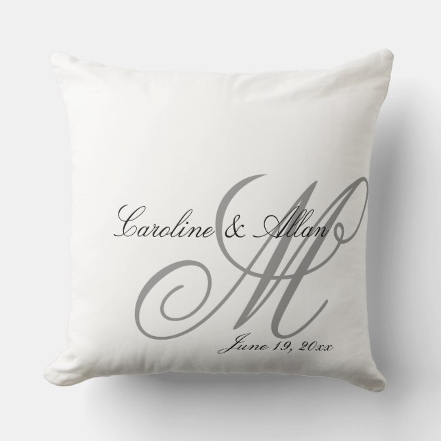 Tone on Tone Monograms Cushion (Front)