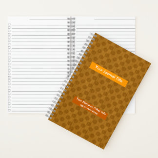 Tone-on-Tone Polka Dots - Personalised - Ochre Notebook