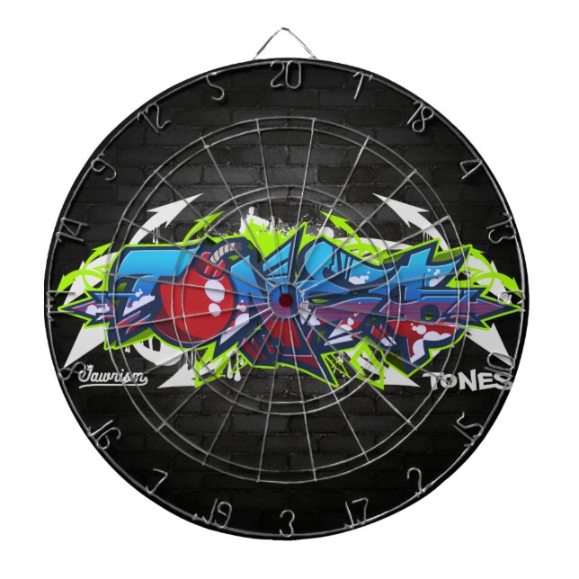 Tones Graffiti Dartboard (Front)