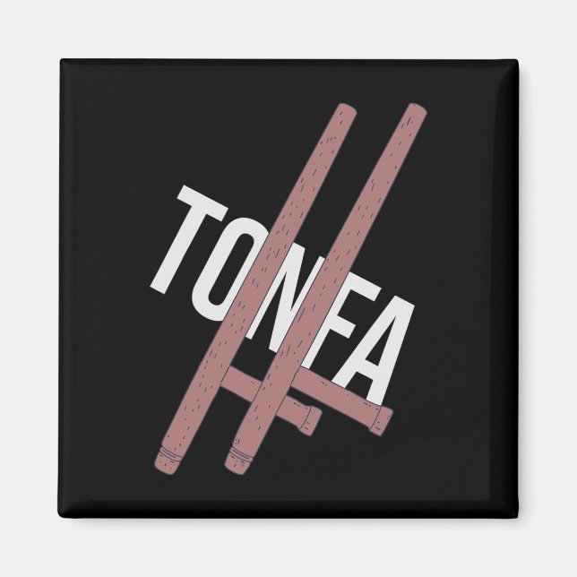 Tonfa - Tong Fa Pair - Okinawan Fighting  Magnet (Front)