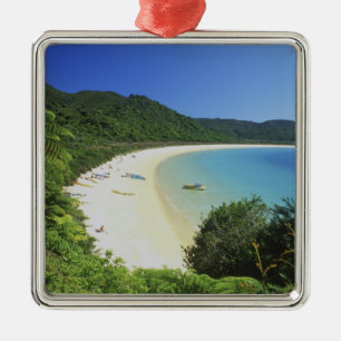 Tonga Bay, Abel Tasman NP, South Island, New Metal Ornament