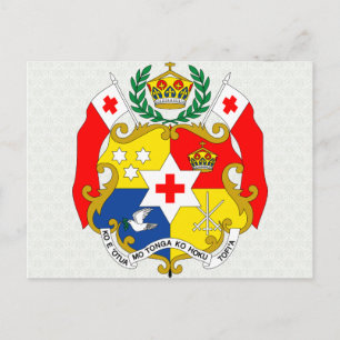 Tonga Coat of Arms detail Postcard