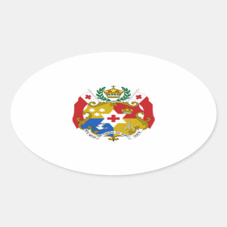 Tonga Coat of Arms Oval Sticker