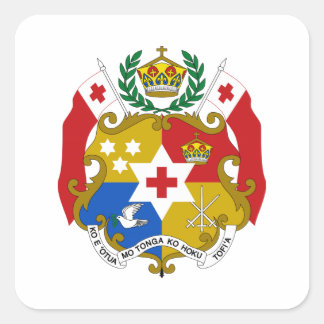 Tonga Coat of Arms Square Sticker