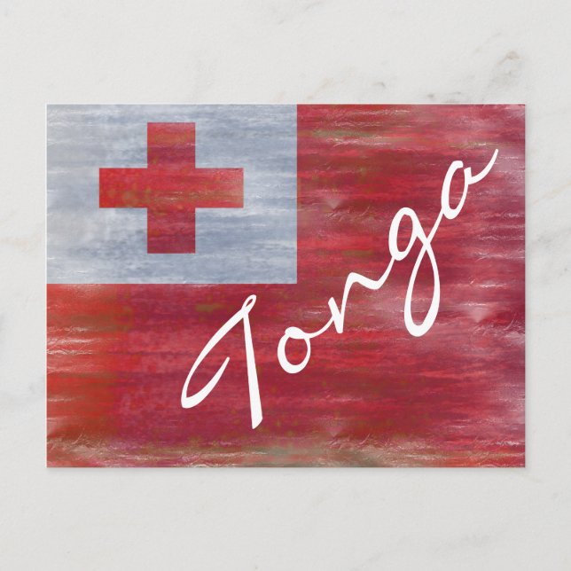 Tonga distressed Tongan flag Postcard (Front)