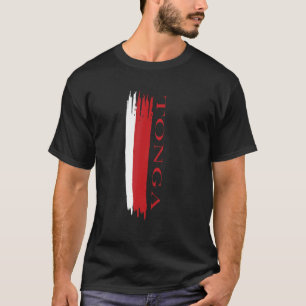 Tonga Flag Colour Stripes T-Shirt