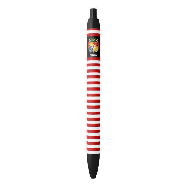Tonga Flag Cute Patriotic Black Ink Pen (Front Vertical)