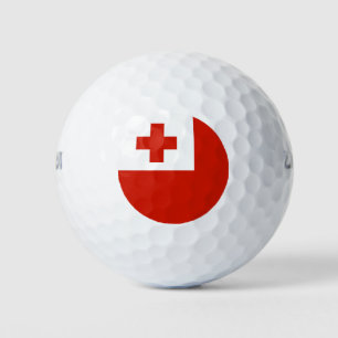Tonga flag golf balls