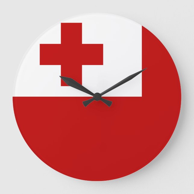 Tonga Flag Large Clock (Front)